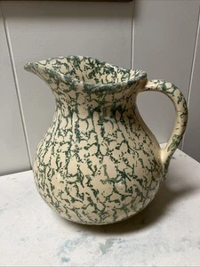 Brocca Robinson Ransbottom Pottery 3 qt (92 oz) spugna verde - Foto 1 di 9