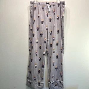 Pantaloni Pigiama Polo Ralph Lauren Iconic Polo Bear Grigio Lounge Taglia XL Coulisse - Foto 1 di 7