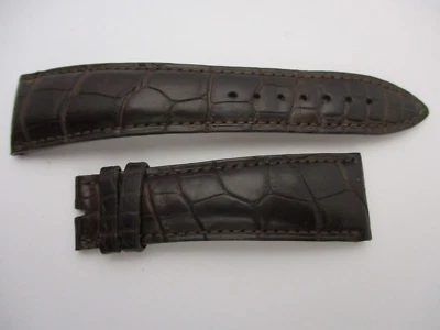 Pulseira de relógio de couro marrom escuro BLANCPAIN 22mm x 18mm 115mm e 75mm de comprimento - Imagem 1 de 4