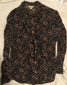 Vintage Laura Mae Women’s Top Shirt Flowery 20 Sh4 - Picture 1 of 4