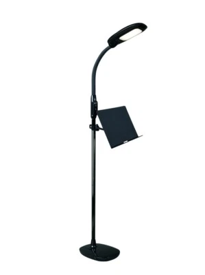 OttLite Floor Lamp Desk Lamp with Tablet Stand black 3 brightness