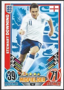 #41 TOPPS - MATCH ATTAX CARD GAME - ENGLAND 2012 - STEWART DOWNING - ENGLAND - Picture 1 of 3
