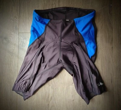 Vintage L.L. Bean Black/Blue Men's Padded Cycling/Mountain Shorts Size Small - Image 1 of 4