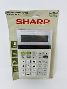 Sharp EL-334TB Calculator NEW In Package 10 Digit Large Display Keys Twin Power