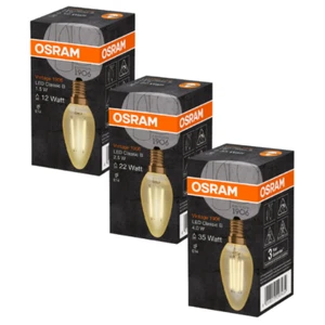 OSRAM 1906 LED E14 BULB - 12W / 22W / 35W VINTAGE FILAMENT SES BULB CANDLE GLASS - Picture 1 of 10