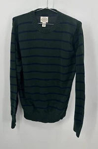 Suéter Pullover Acanalado Cuello Redondo Algodón St Johns Bay Para Hombres Talla L Tejido Rayas - Imagen 1 de 5