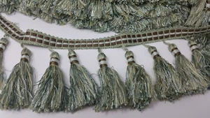 4,7 YD BOMAR SCHÖNE SYMPHONY AQUABRAUN 5" QUASTE FRANSEN VORHANG POLSTERVERKLEIDUNG - Bild 1 von 7