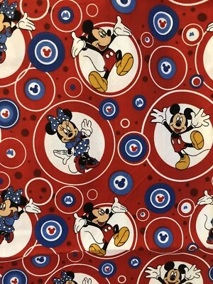 Mickey and Stars Toss Fabric 1 Yd 28" Novelty by Springs Creative - Image 1 of 4