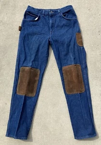 JD American Workwear Leather Patch Carpenter Jean Pants Men's 36x34 USA Made - Picture 1 of 16