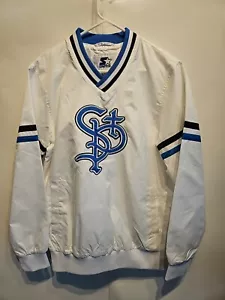 Giacca Starter St Paul Saints Baseball Warmup Dugout Uomo Small Vintage RARA Deceduta - Foto 1 di 9