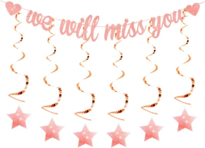 We Will Miss You横幅离开派对装饰用于告别 Gradua — 第 1/4 张图片