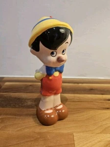 Vintage Disney Ceramic Pinocchio Figurine 5" Real Boy Hands Behind Back RARE - Picture 1 of 7