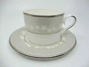 LENOX BELLINA PLATINUM CUP & SAUCER - 2 1/2" X 3 1/8" - 0806F - Picture 1 of 3