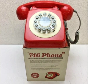 Czerwony stylowy telefon z lat 60. 746 design klasyczny - Zdjęcie 1 z 6