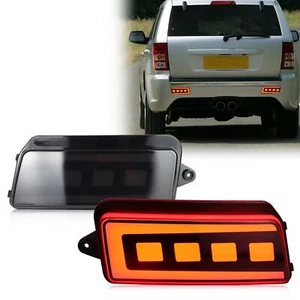 Luces de señal de freno trasero LED reflector trasero ahumado para Jeep Grand Cherokee 05-10 - Imagen 1 de 7