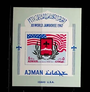 AJMAN Mi Bl 15b NH FOGLIO RICORDO DEL 1967 - SCOUT - (SC1) - Foto 1 di 1