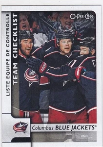 COLUMBUS BLUE JACKETS 2017-18 17-18 OPC O-PEE-CHEE TEAM CHECKLIST SP #569 - Imagen 1 de 1