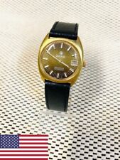 Roamer Searock Automatic Vintage Mens Watch Swiss made Gold Plated 522-2210 RARE