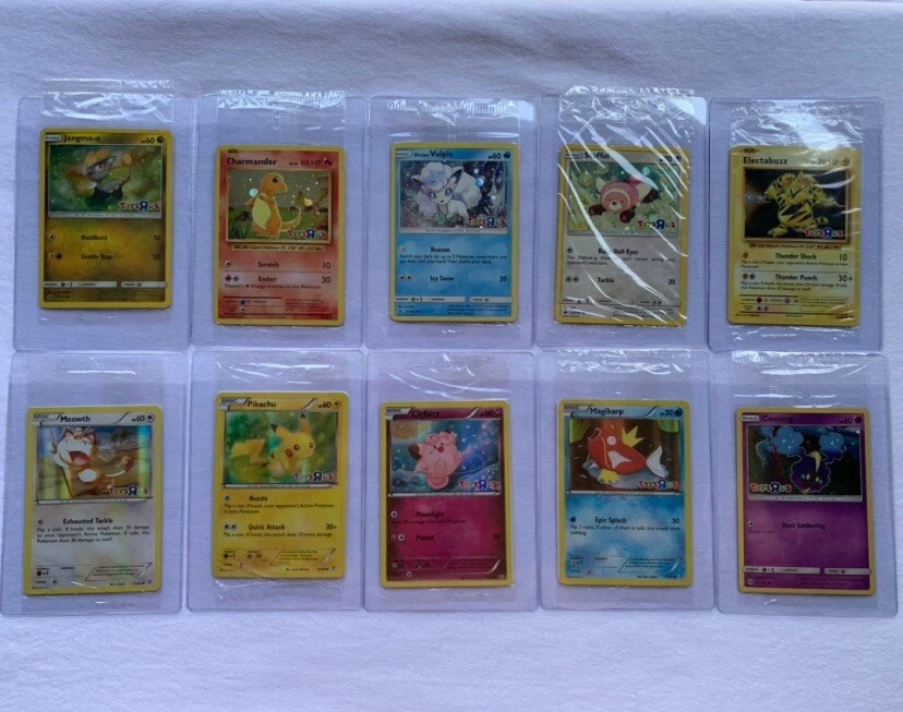 2016 POKEMON XY EVOLUTIONS TOYS R US SELADO PROMO HOLO CONJUNTO DE 10 CARTÕES - Imagem 1 de 4