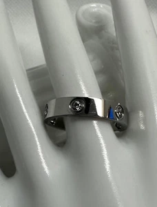 Woman 18k Gold Plated Stainless Steel 6mm Band Ring Love Friendship - Picture 1 of 14