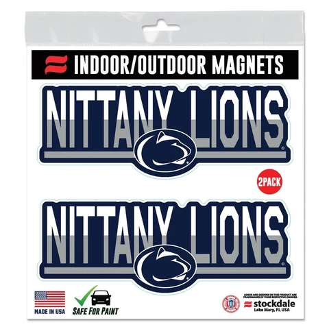Penn State Nittany Lions NCAA 5.5 x 2 Inch magnet indoor / outdoor 2PC set Cover