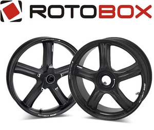 COPPIA CERCHI CARBONIO OPACO ROTOBOX BOOST 17˝X 3.5˝/6˝ KAWASAKI H2 - Foto 1 di 6