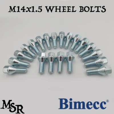 M14x1.5, R13 27mm Wheel Bolts (Bimecc) Chrome x 20 For Seat Alhambra [Mk2/3] - Image 1 of 4