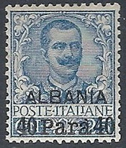 1902 ALBANIA 40 PA SU 25 CENT LUSSO MH * - RR11949-2 - Picture 1 of 1