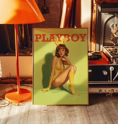 Playboy Bunny Poster – Vintage Magazine Retro Wall Art Home Decor