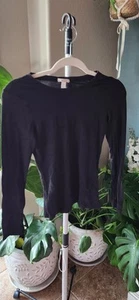 Ambiance Apparel Women's Black Long Sleeve, Size S - Picture 1 of 3
