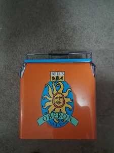 Bell's Oberon Ale Cooler/ Ice Chest, Orange and Blue with Bottle Opener - Picture 1 of 2