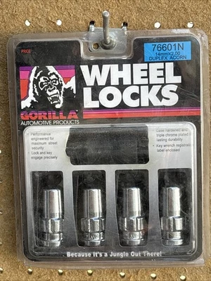 Gorilla 76601N Chrome Wheel Locking Lug Nuts - 14mm X 2.00 Thread - Duplex Acorn — 第 1/2 张图片