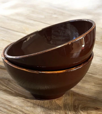 VIETRI CIOCCOLATTA Sopa Cereal Cuenco Marrón 6” Hecho en Italia Borde Rústico Retirado Foto 1 de 4