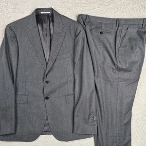 Boggi Milano Men's Gray Wool Suit Blazer US 44R W38x32 Nailhead Super 110s - Imagen 1 de 23