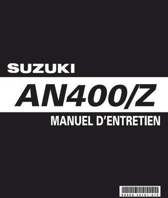 MANUALE RECENSIONE OFFICINA RIPARAZIONE PDF SUZUKI BURGMAN AN 400 K7 K8 - Immagine 1 di 2