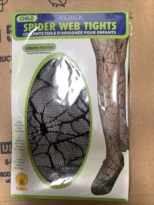 Spider Web Fishnet Tight Girl Halloween Costume Accessory Halloween Black 1 set - Picture 1 of 1