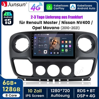 Android15 6+128G Carplay For Renault Master Opel Movano Nissan Car Stereo GPS Nav - Image 1 of 4