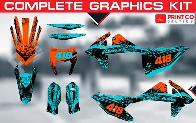 KTM SX EXC 65 85 125 250 300 450 2013-2025 Kit Gráfico Completo 21 Mil Foto 1 de 4