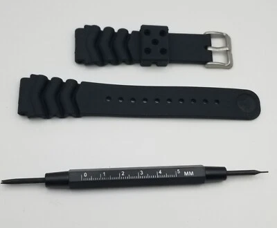 SEIKO Rubber Strap for SKX007 Divers Watch 22mm Z22 Black - Image 1 of 4