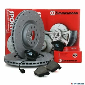 Kit Dischi Pastiglie Forati Zimmermann Anteriore VW Golf GTI Audi A3 S3 340mm - Picture 1 of 5