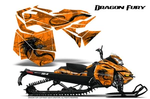 KIT DE GRÁFICOS SKI-DOO REV XM SUMMIT SNOWMOBILE CREATORX DRAGÓN FURIA NARANJA - Imagen 1 de 1