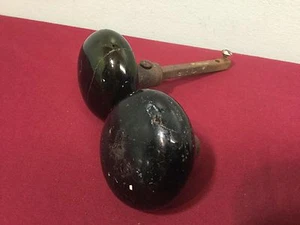 Pomos de mortaja negros antiguos, juego de 2 - cerrajero - Imagen 1 de 5