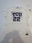 Game Worn Tcu Horned Frogs Soccer Jersey Texas Christian Used Nike #22 Size L