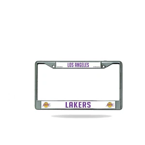 Metal Chrome NBA Basketball Los Angeles Lakers License Plate Frame-Single - Picture 1 of 1