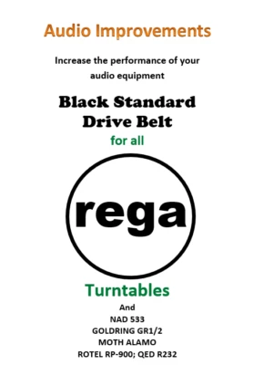 AUDIO IMPROVEMENTS Rega Drive Belt Rega Planar & Clones (Goldring, Moth Alamo, NAD, QED, etc)
