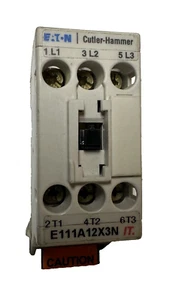 Eaton Cutler-Hammer E11A12X3N Motor Control Contactor 12 A 3 P 3 HP 24 VDC - Picture 1 of 4