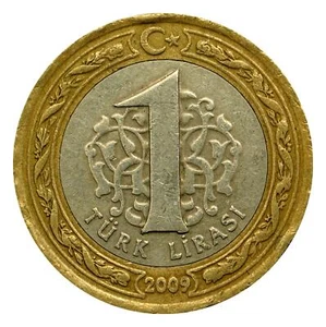 Türkiye (Turkey) 1 Lira Beautiful World Coin! 🇹🇷 Free Shipping! 🌏 - Picture 1 of 6