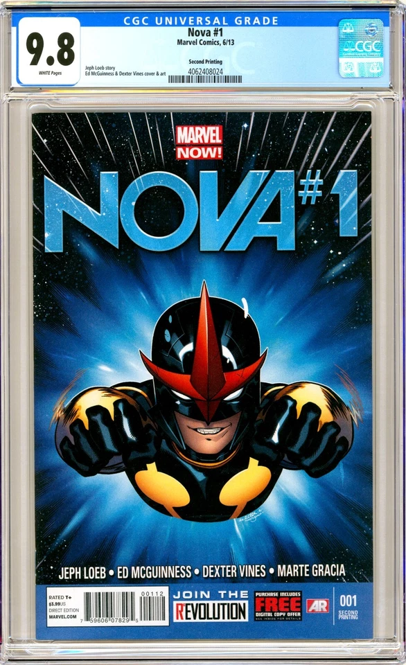 Marvel NOVA 2013 #1 CLAVE 1ª EDICIÓN Sam Alexander 2ª impresión VARIANTE CGC 9,8 casi nuevo/como nuevo Foto 1 de 2