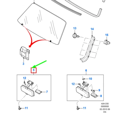 FORD RANGER MK2 Interior Rear View Mirror 5133533 6M34-17N695-BB77 NEW GENUINE - Image 1 of 3