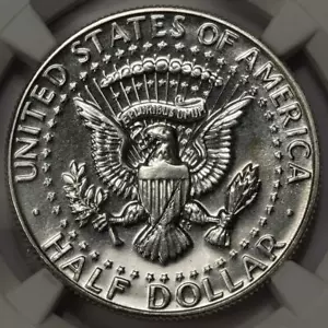 1966 NGC MS64 SMS Struck Thru Reeding Fragment Kennedy Half Dollar Mint Error - Picture 1 of 5